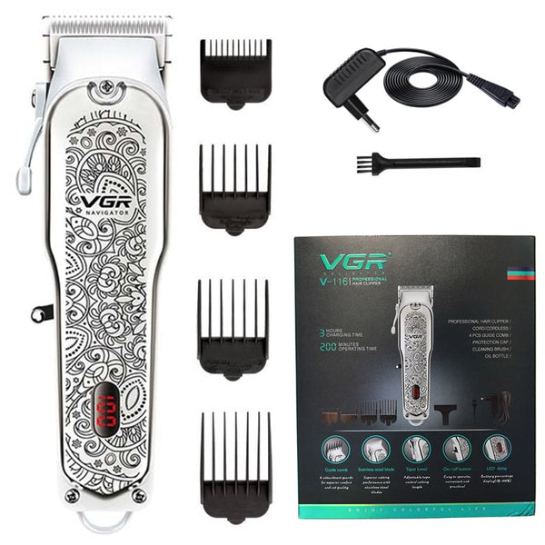 Full Metal Professional Hair Clipper and Beard Trimmer V-116