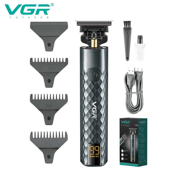 Professional Metal Hair Trimmer with LED Display V-077