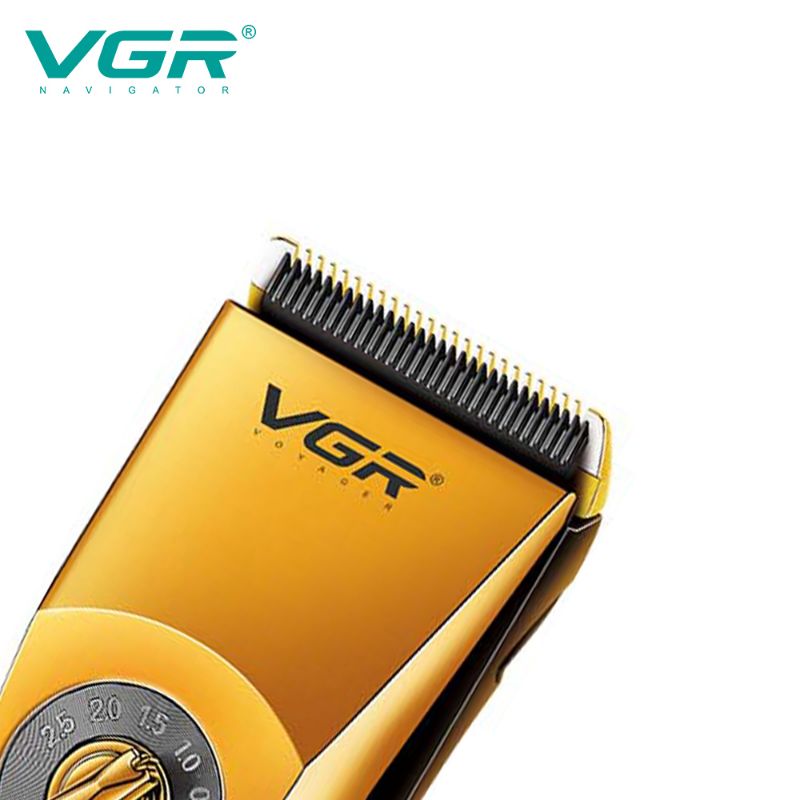 Waterproof Rechargeable Black and Gold Hair Clipper V-663