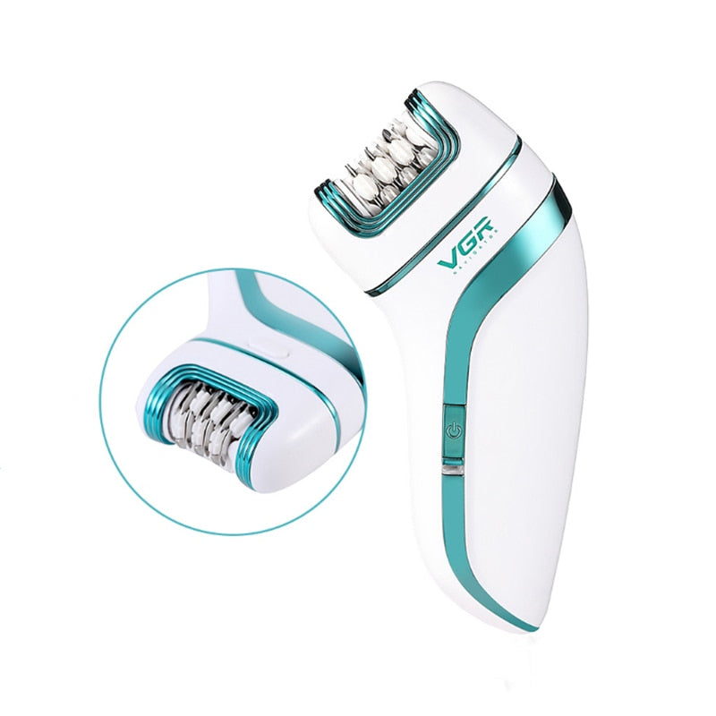 3 in 1  Rechargeable Electric Epilator Shaver + Callus Remover & Foot Grinder V-713