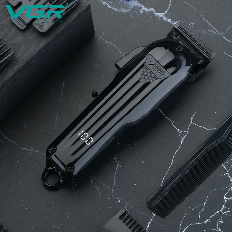 Professional Metal Black Electric Hair Clipper V-282