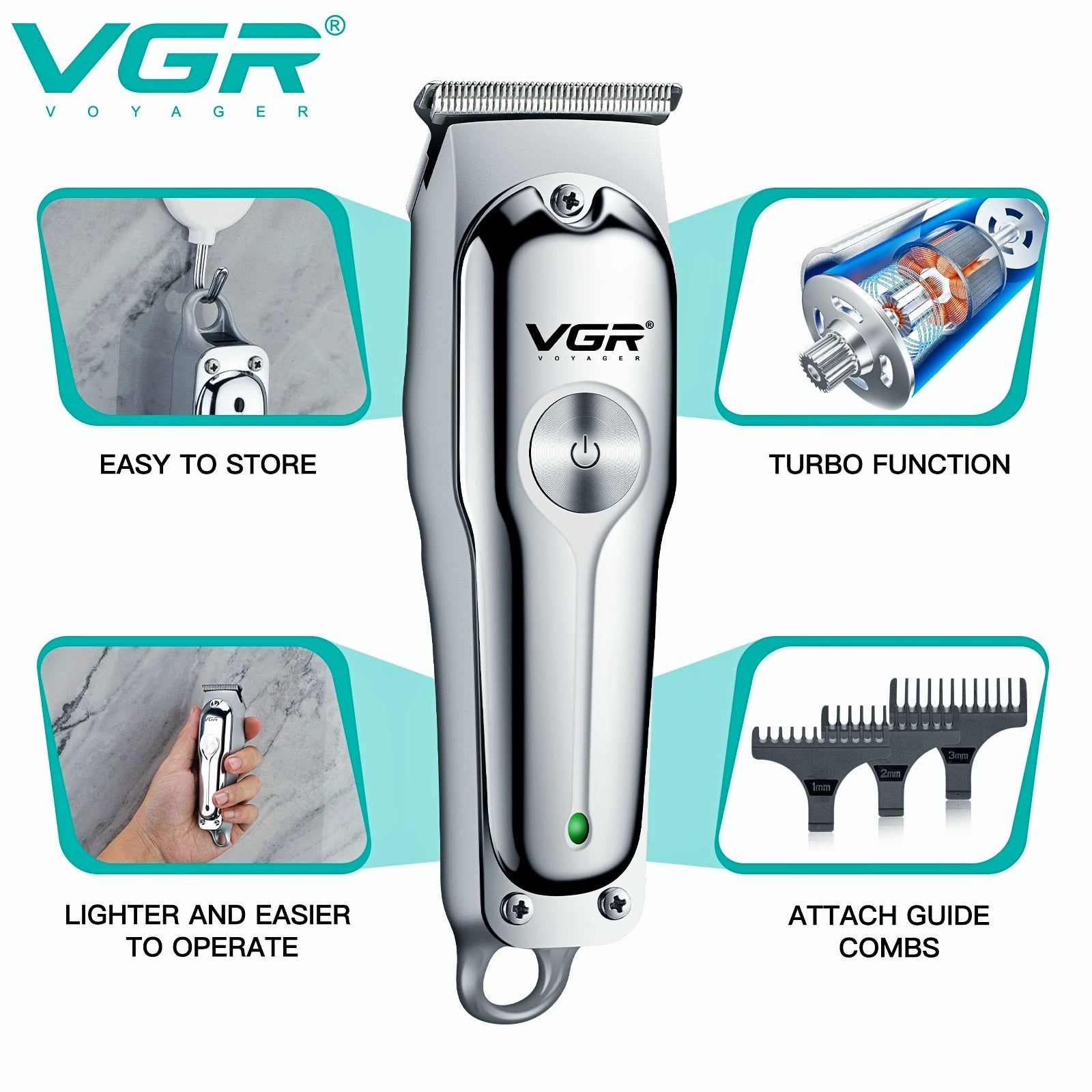 Professional Silver Hair Trimmer V-071