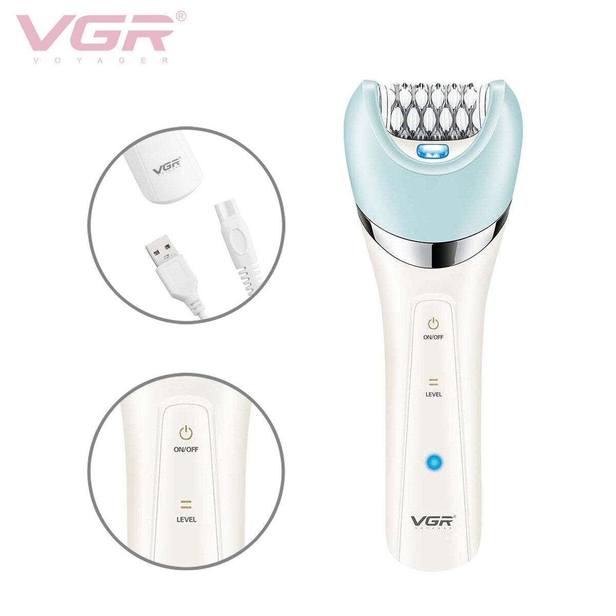 Waterproof Multifunctional 5 in 1 Electric Epilator Shaver V-703