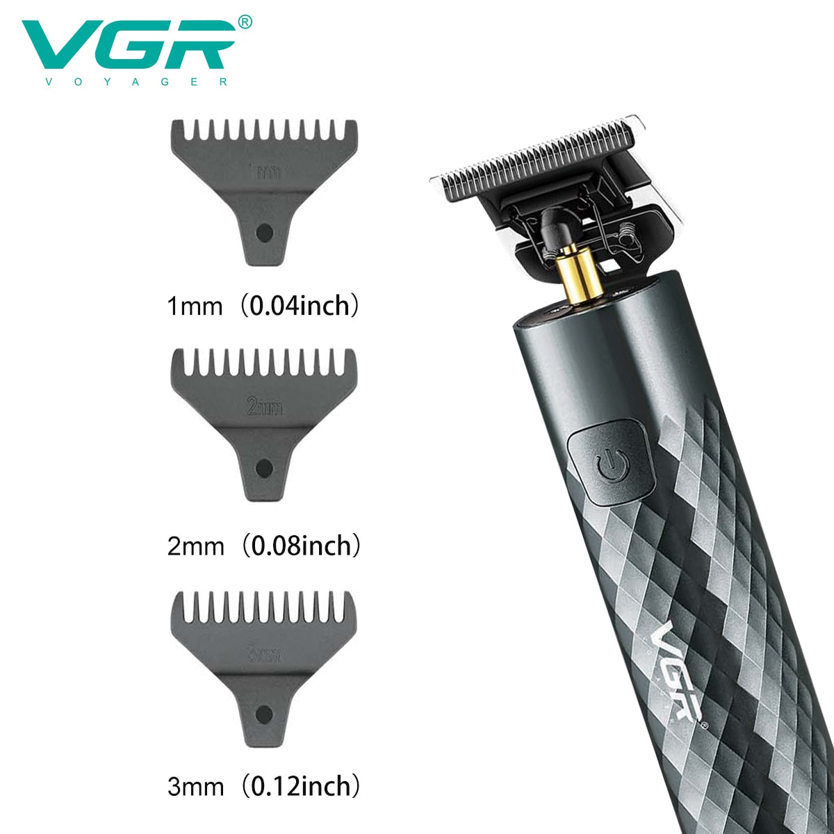 Professional Metal Hair Trimmer with LED Display V-077