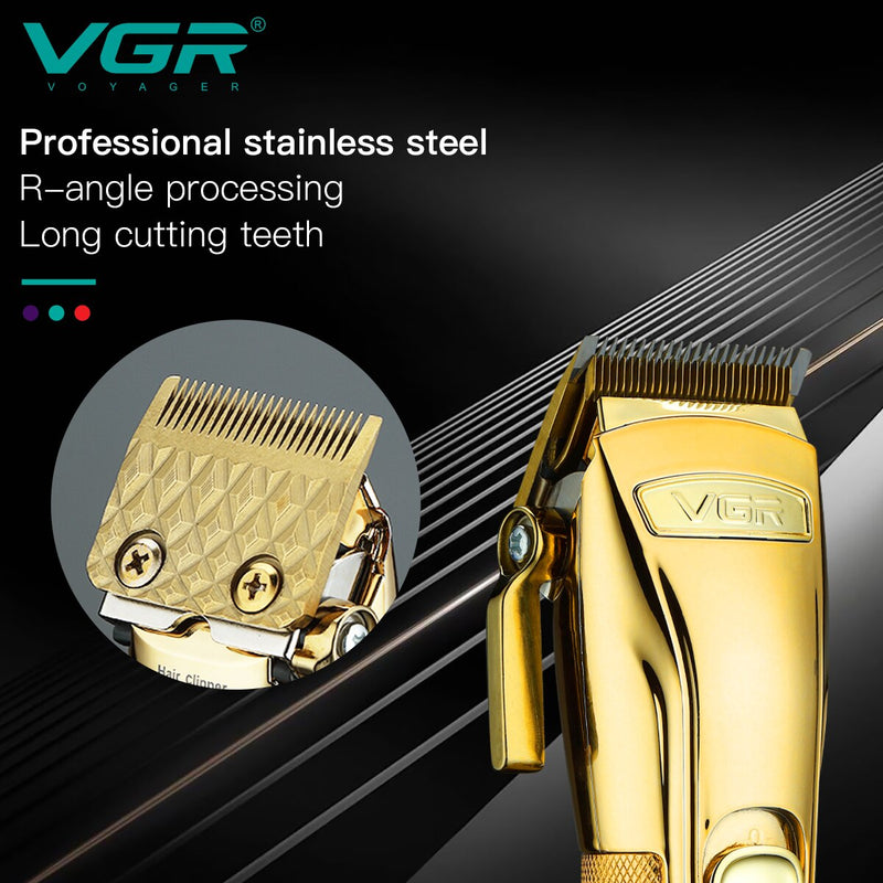 Professional Metal Gold Hair Clipper V-662