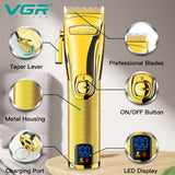 Professional Metal Gold Hair Clipper V-662