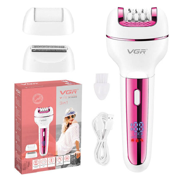 3 in 1 Epilator Electric Shaver Hair Removal + Callus Remover V-732