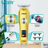 Portable Gold Hair trimmer with LED Display V-290