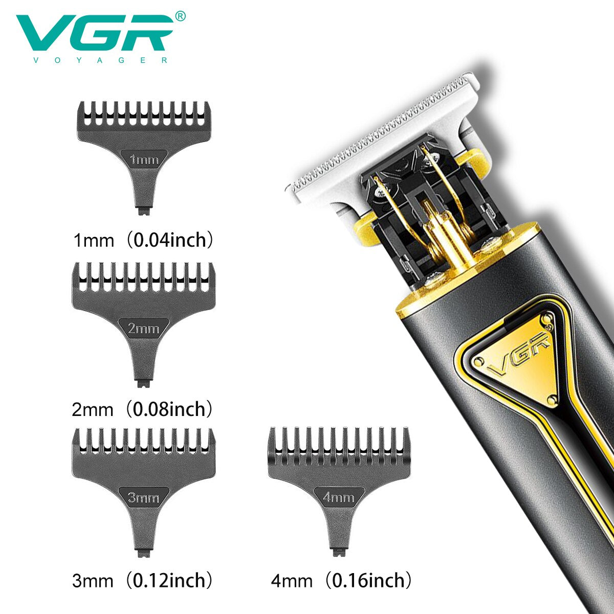 Professional Metal Hair Trimmer and Beard Shaver V-009