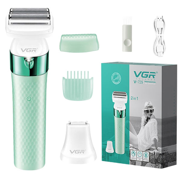 Waterproof 2 in 1 Electric Epilator Shaver V-729