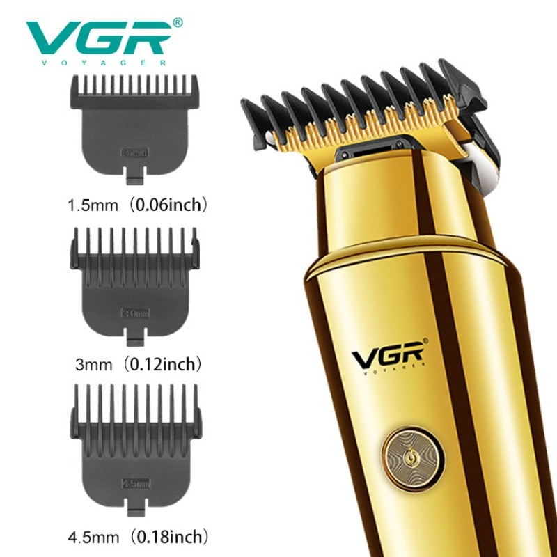 Professional Metal Shiny Gold Hair Trimmer V-947