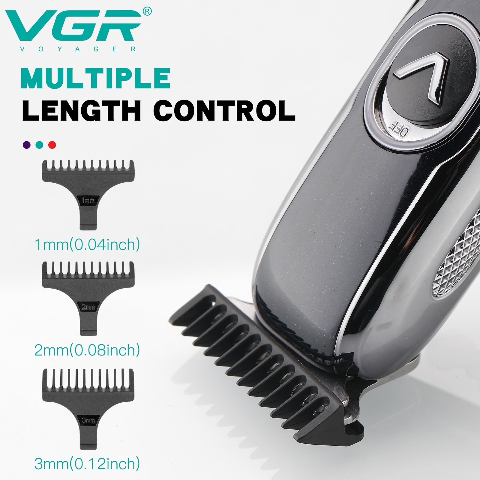 Professional Black & Silver Hair Trimmer V-168