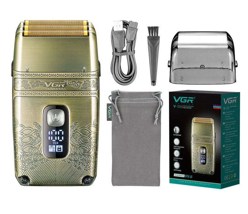 Triple Foil Titanium Electric Shaver and Beard Trimmer V-335