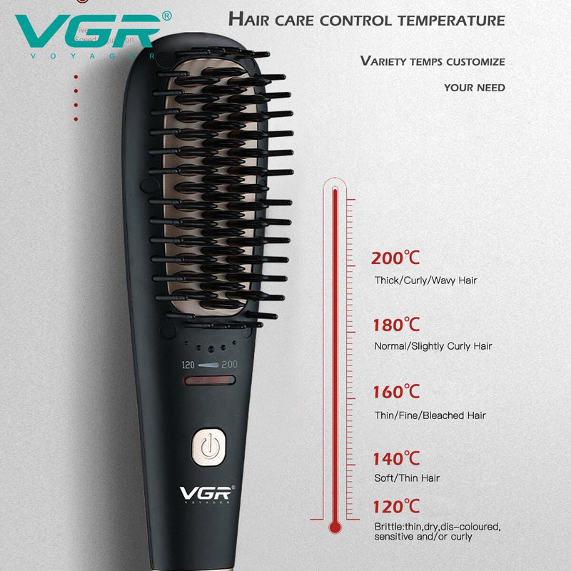 2 In 1 Hair Straightener And Comb Anti-scald V-568