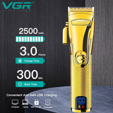 Professional Metal Gold Hair Clipper V-662