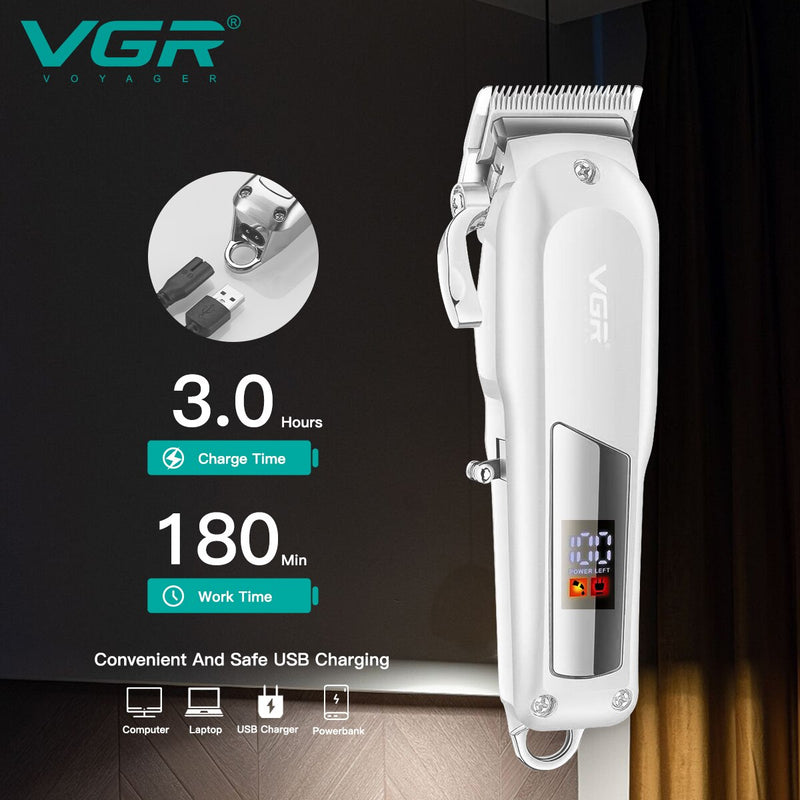 Metal Hair Clipper with LED Display V-278