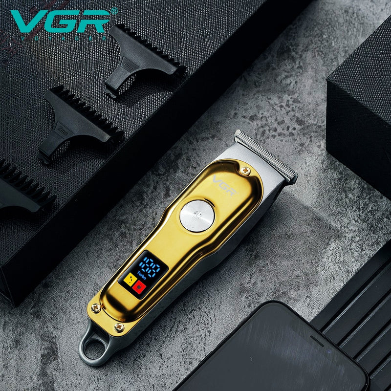 Portable Gold Hair trimmer with LED Display V-290