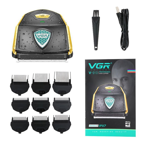 Professional Ergonomic Waterproof Hair Clipper V-910