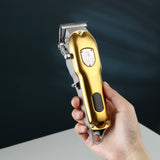 Professional Metal Gold Hair Clipper V-652