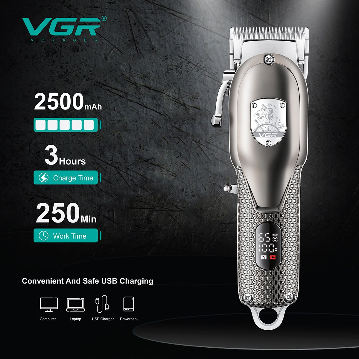 Full Metal Professional Hair Clipper V-276