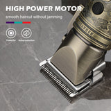 Full Metal Gold Hair Clipper with LED Display V-697