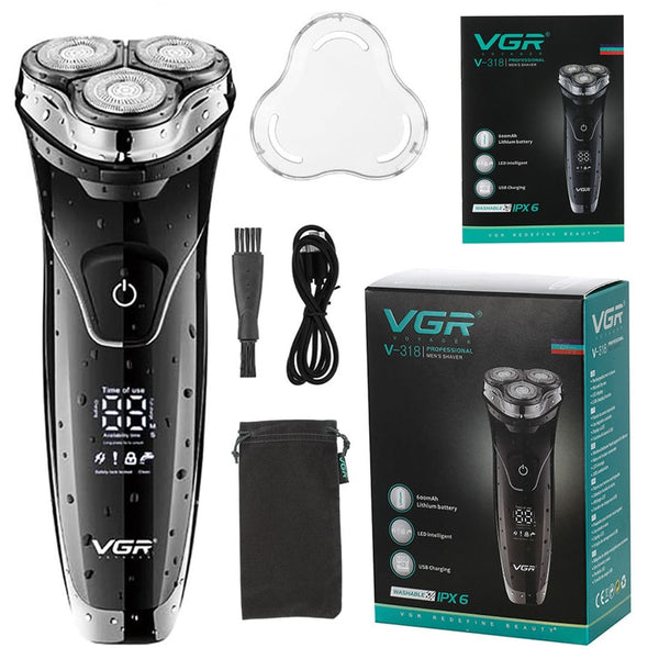 LCD Display Floating Head Electric Shaver V-318