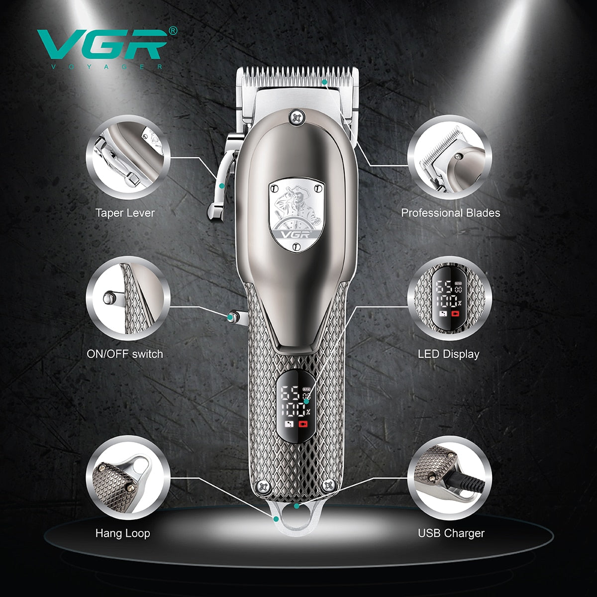 Full Metal Professional Hair Clipper V-276