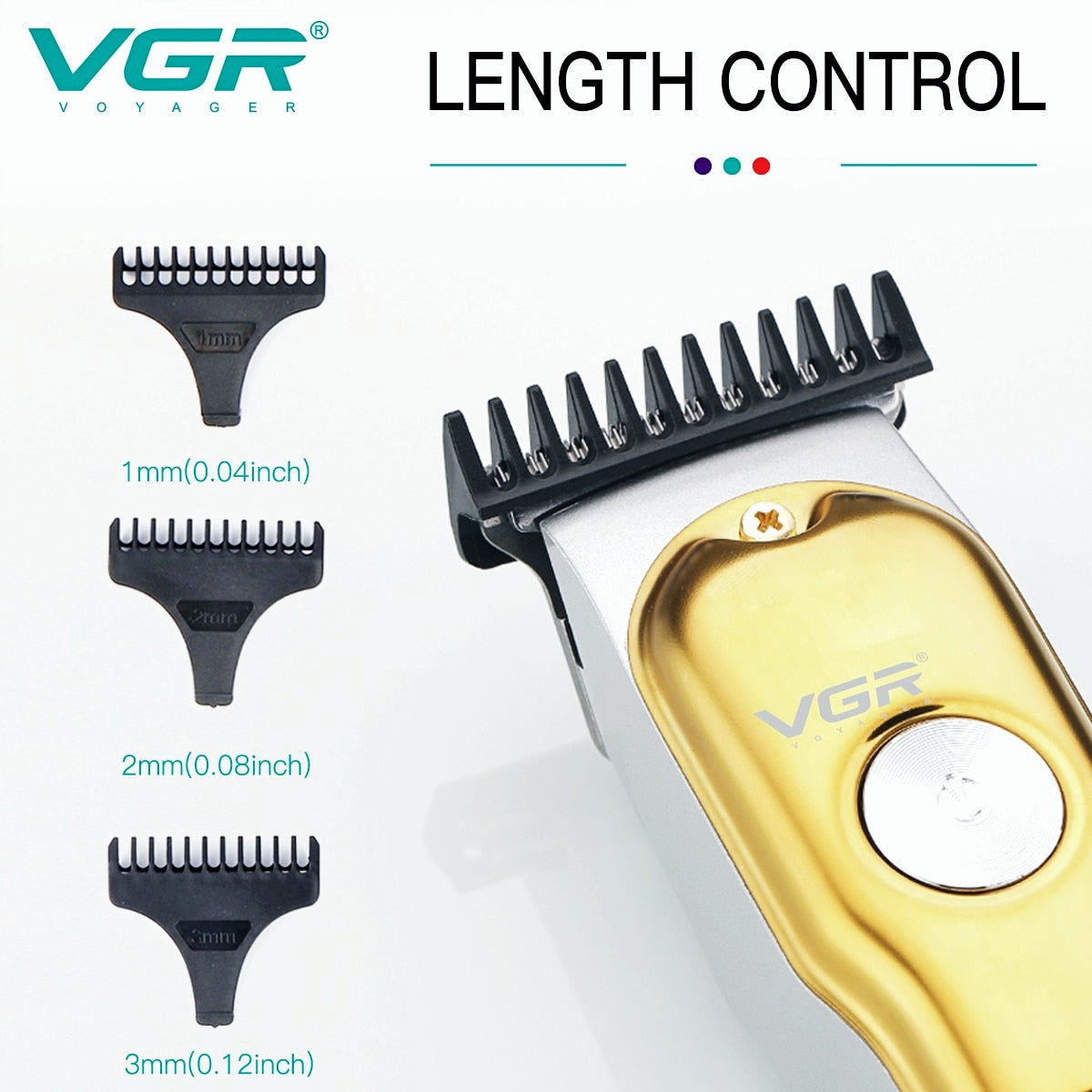 Portable Gold Hair trimmer with LED Display V-290