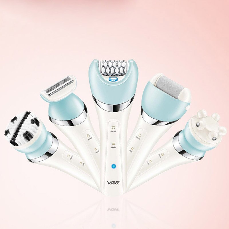 Waterproof Multifunctional 5 in 1 Electric Epilator Shaver V-703