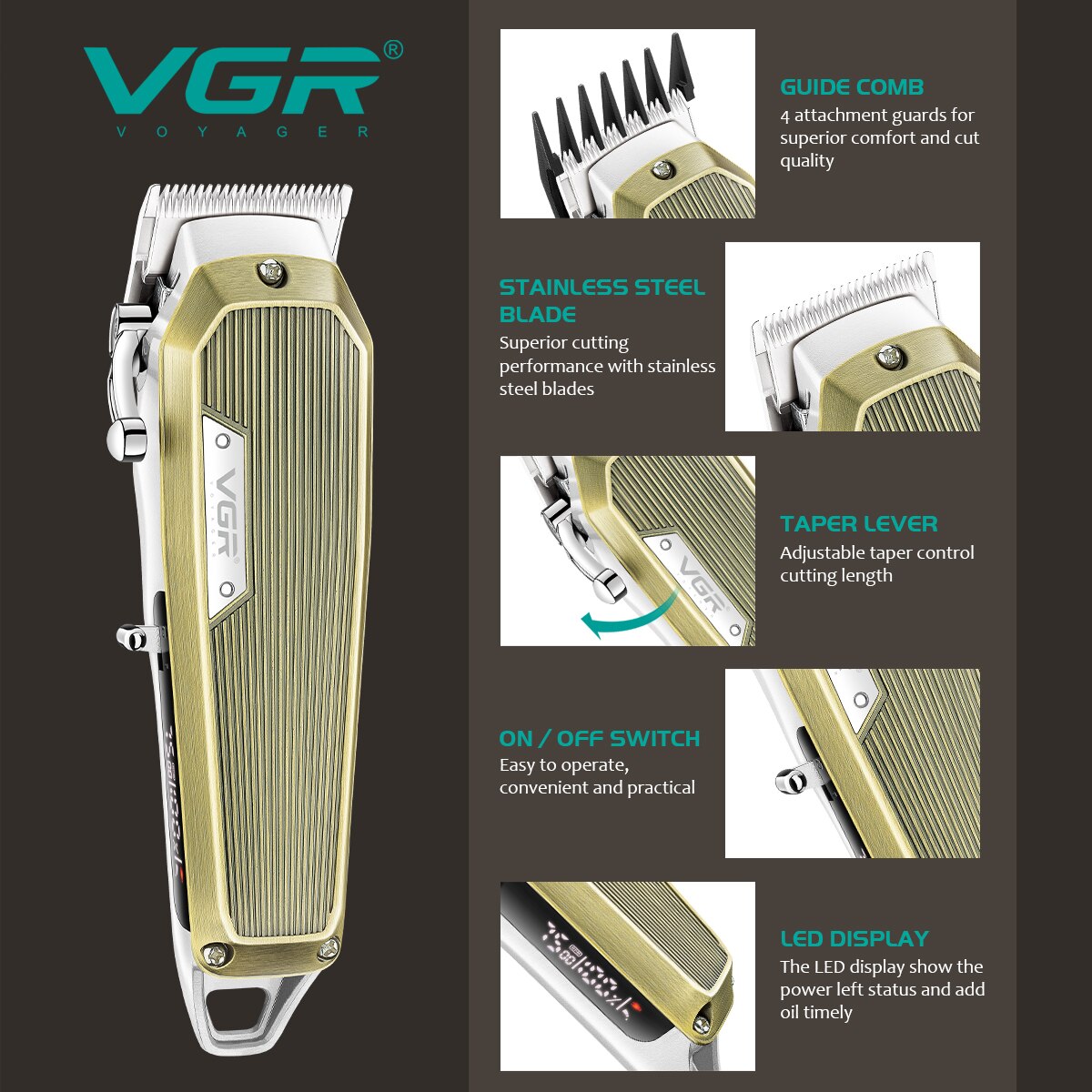 Metal Hair Clipper V-667