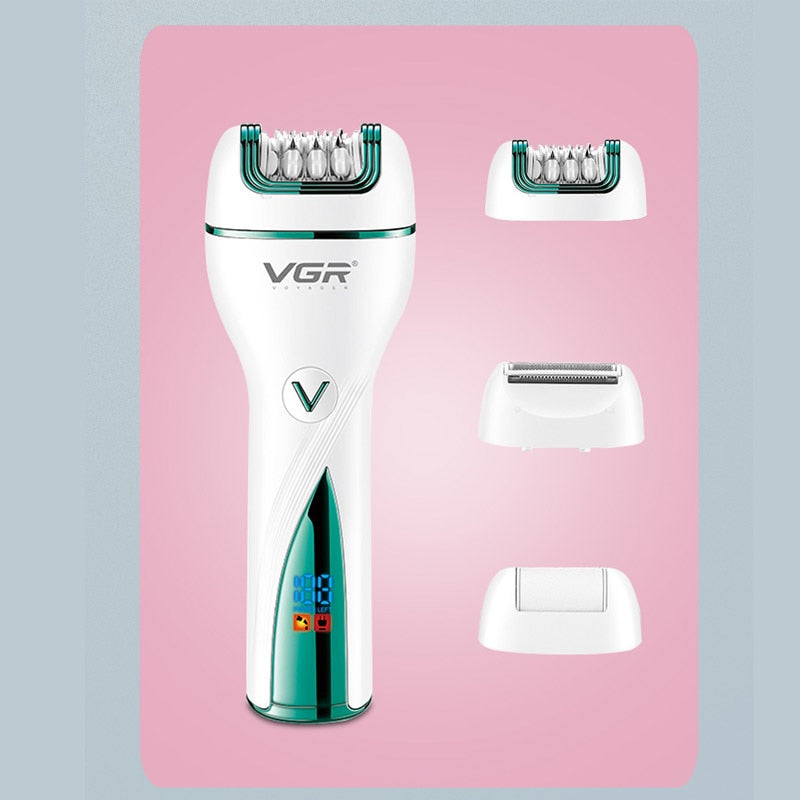 3 in 1 Rechargeable Electric Epilator Shaver and Callus Remover V-728