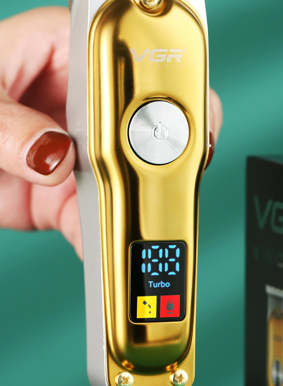 Portable Gold Hair trimmer with LED Display V-290