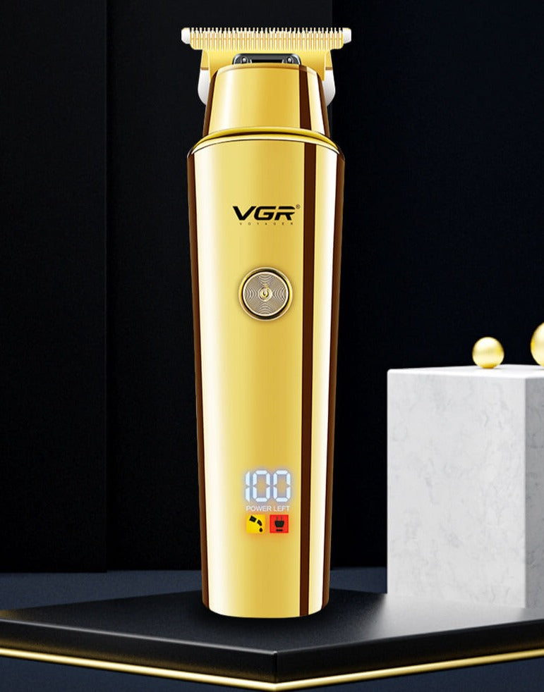 Professional Metal Shiny Gold Hair Trimmer V-947