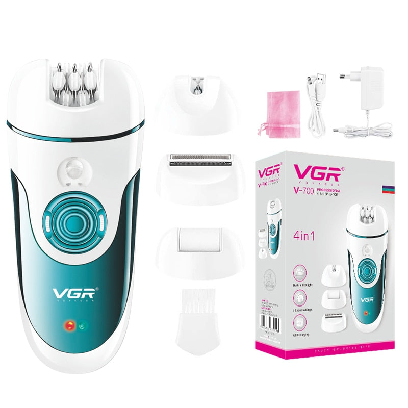 4 in 1 Electric Epilator Shaver V-700