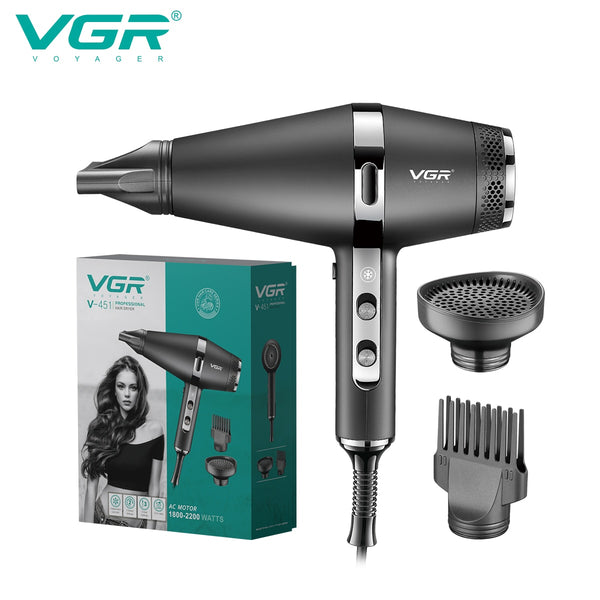 3 HEAT SETTING NEGATIVE ION HAIR DRYER V-451