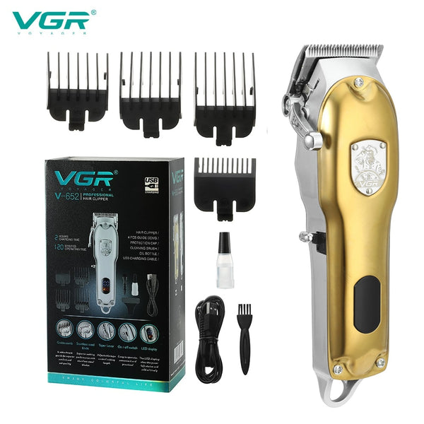 Professional Metal Gold Hair Clipper V-652