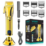 Professional Metal Gold Hair Clipper V-662