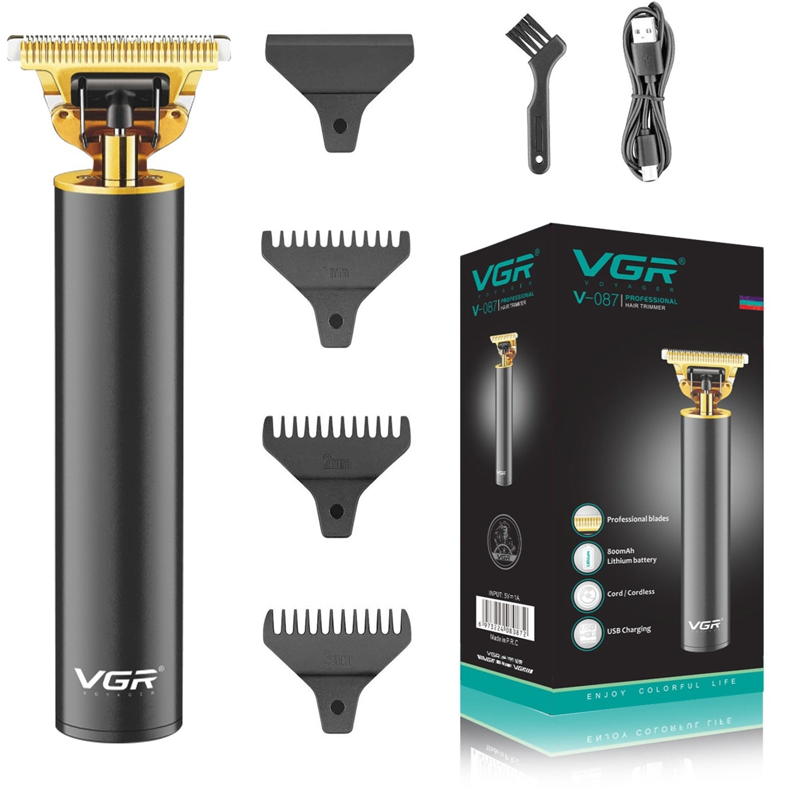 Metal Black and Gold Professional Trimmer V-087