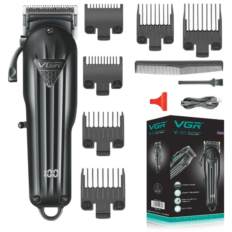 Professional Metal Black Electric Hair Clipper V-282