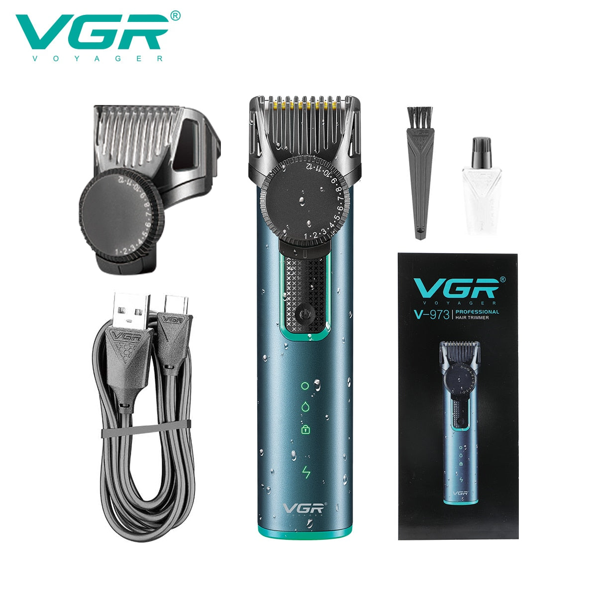 Waterproof Travel Lock Hair Trimmer V-973